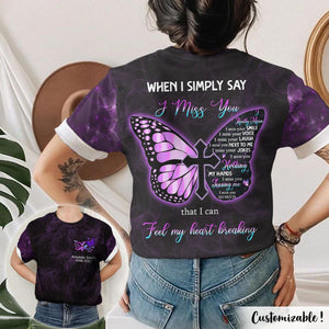 I Can Feel My Heart Breaking Personalized Memorial Shirt