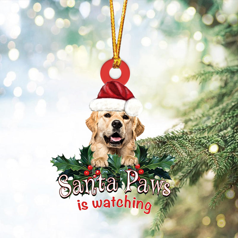 Golden Retriever 2 Christmas Car Ornament