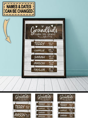 Grandma Personalized Poster, Personalized Gift for Nana, Grandma, Grandmother, Grandparents
