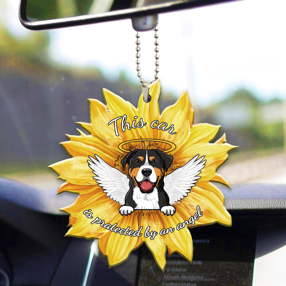 Greater Swiss Mountain Car ornament