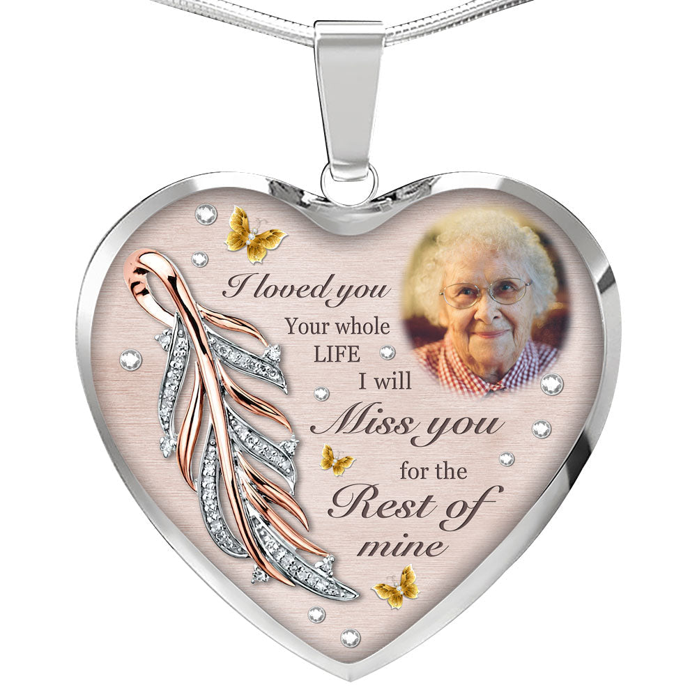 I Loved You, Custom Photo, Luxury Heart Personalized Necklace