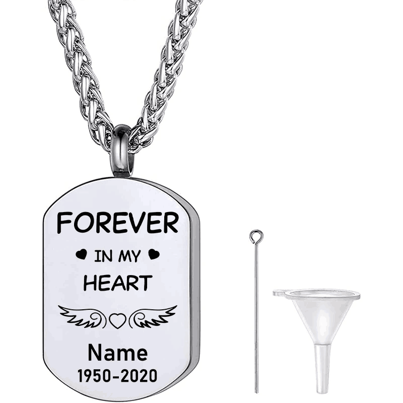 Personalized Ashes Necklace - Forever In My Heart