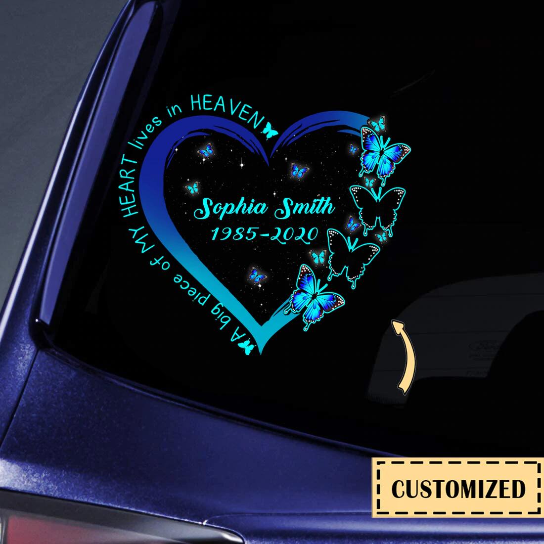 A Big Piece Of My Heart Personalized Car Sticker