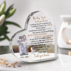 The Day God Took You Home A Million Times I've Cried Personalized Plaque