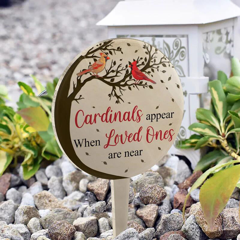 Cardinals Appear-Acrylic Plaque Stake