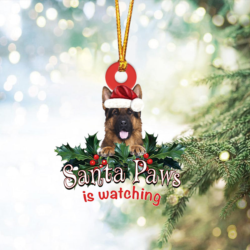 LONG HAIRED German Shepherd Christmas Car Ornament