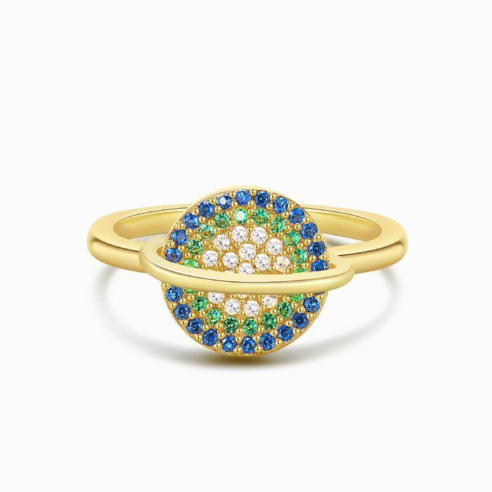 To My Granddaughter Rotating Planet Spinning Anxiety Ring