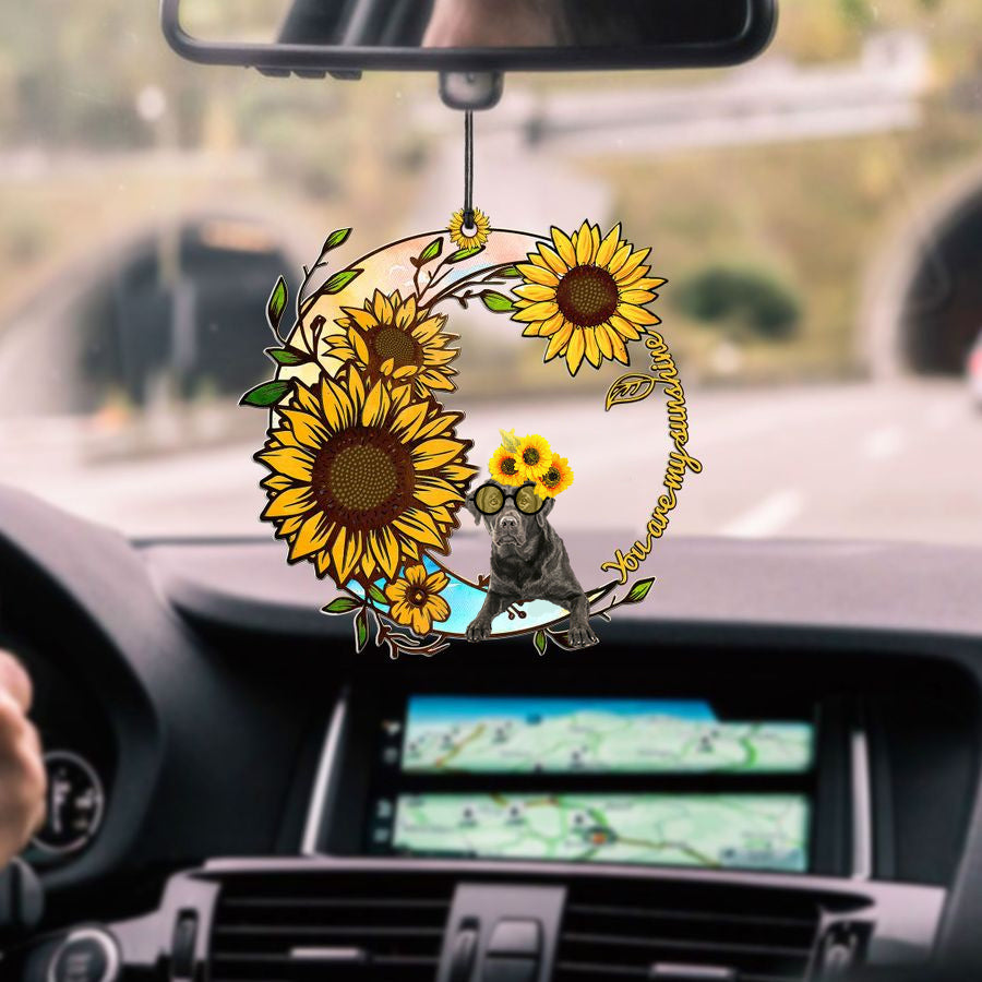 Labrador-Black  You Are My Sunshine Car Ornament