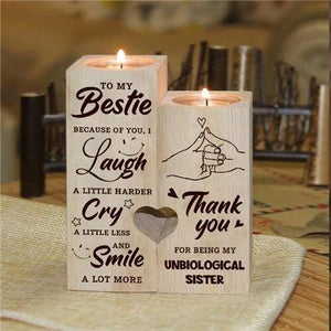 To My Bestie -Smile A Lot More - Candle Holder