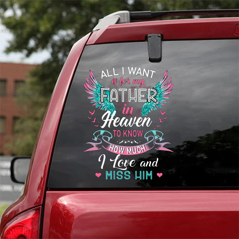 Memorial My Father In Heaven Sticker