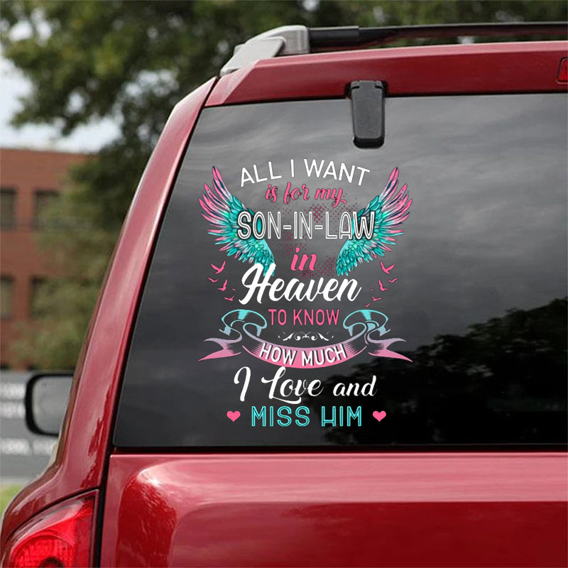 Memorial My Son-In-Law In Heaven Sticker