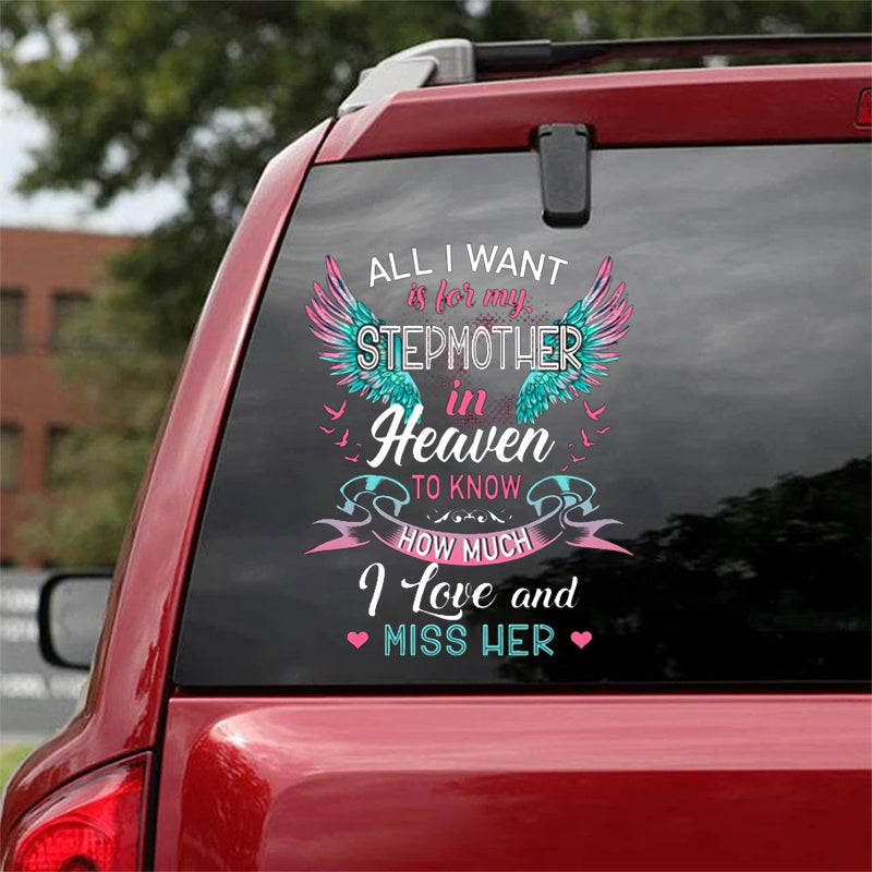 Memorial My Stepmother In Heaven Sticker