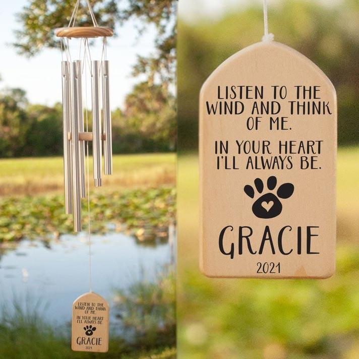 Personalized Always In Your Heart Wind Chime