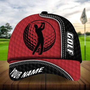 Premium Cool Golfer And Ball, Golf Personalized Hats Multicolored