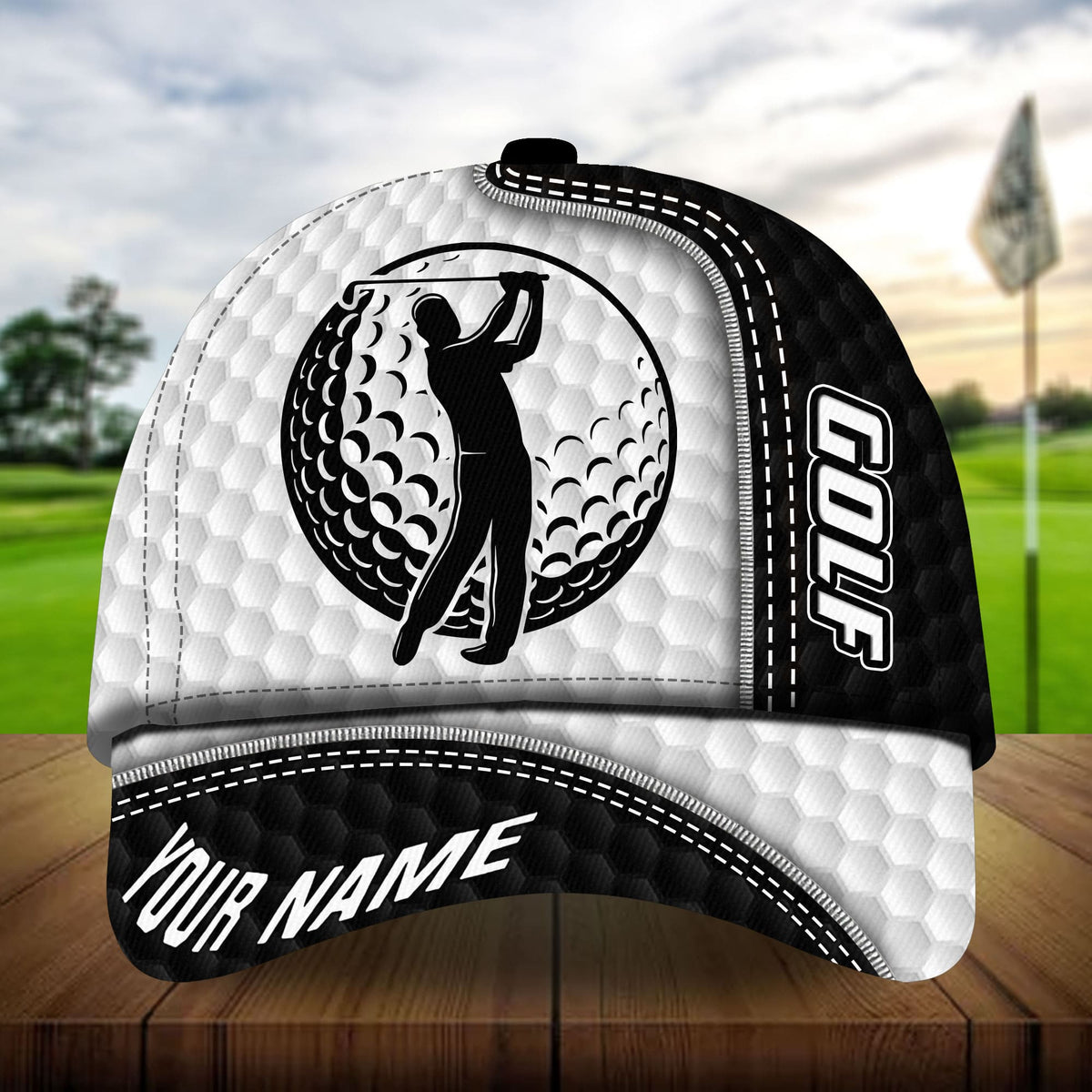 Premium Cool Golfer And Ball, Golf Personalized Hats Multicolored