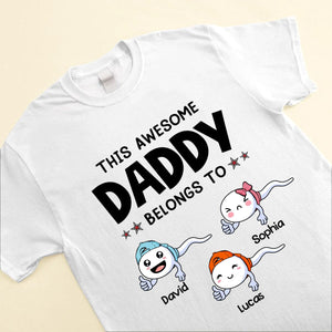 This Daddy Papa Grandpa Belongs To Cute Kids, Personalized Funny Gift For Father's Day
