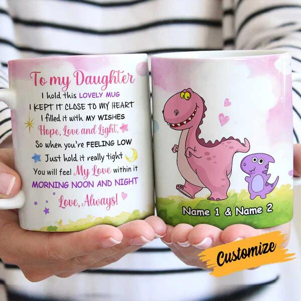 Mom Grandma To Son Grandson Daughter Granddaughter Hug-Personalized Mug
