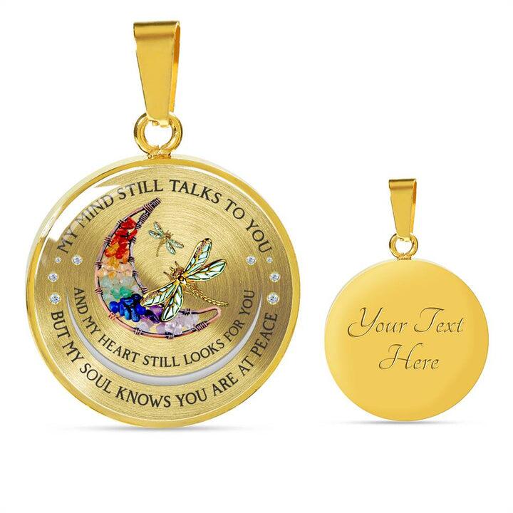 My Mind Talks To You Personalized Necklace With Back Engraving