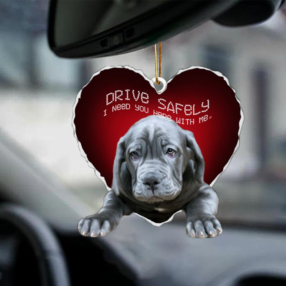 Neapolitan-Mastiff Drive Safely Car Ornament