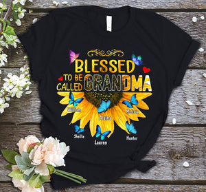 Blessed to be called Grandma sunflower Gift, nana,grandma shirt, mother's day gift