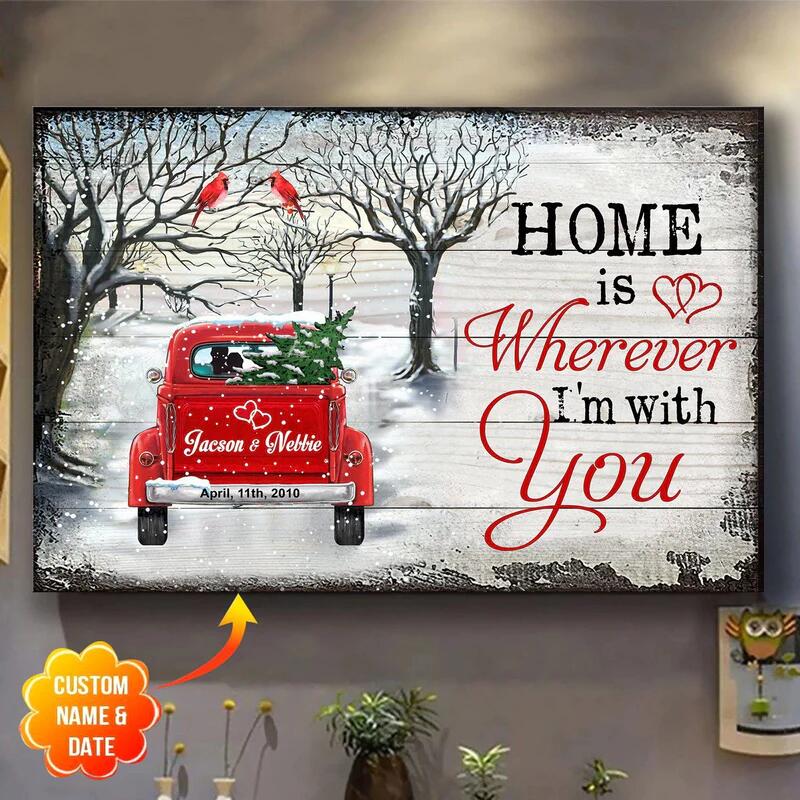 Home Is Wherever I'm With You - Personalized Poster