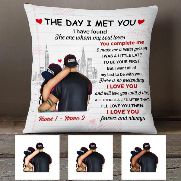 Personalized Couple The Day I Met You Pillowcase