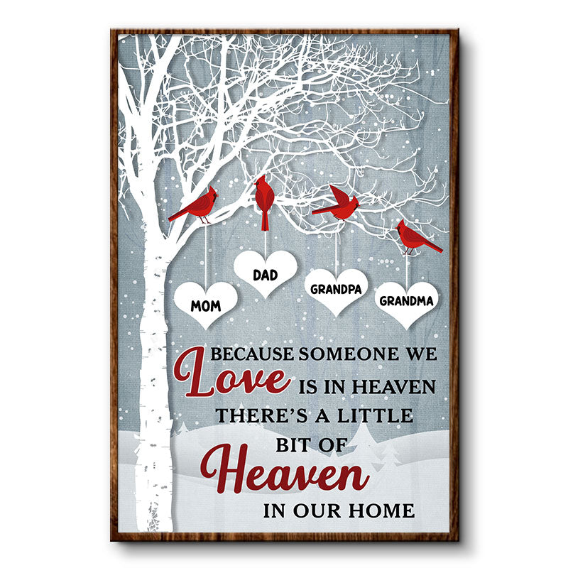 Heaven In Our Home - Memorial Gift - Personalized Custom Poster