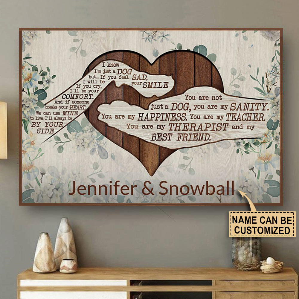 Personalized Dog Paw You Are My Best Friend Poster