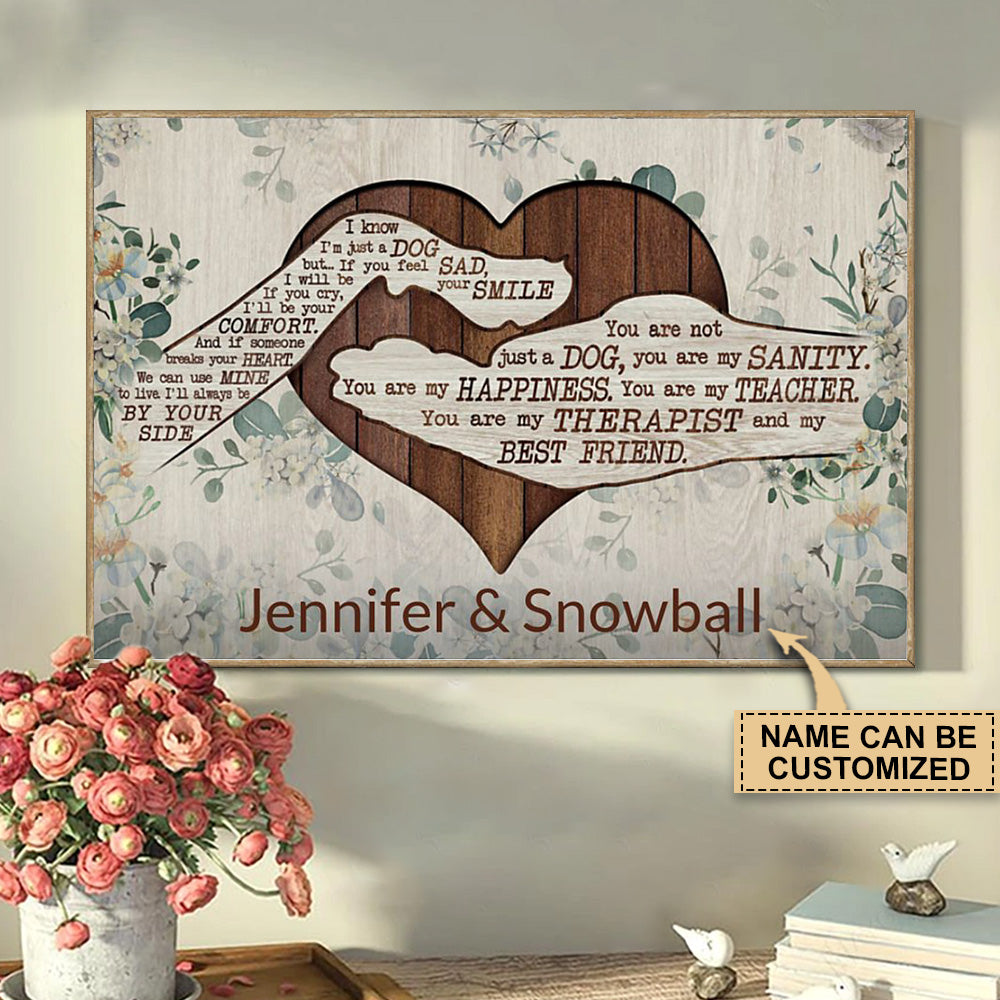 Personalized Dog Paw You Are My Best Friend Poster