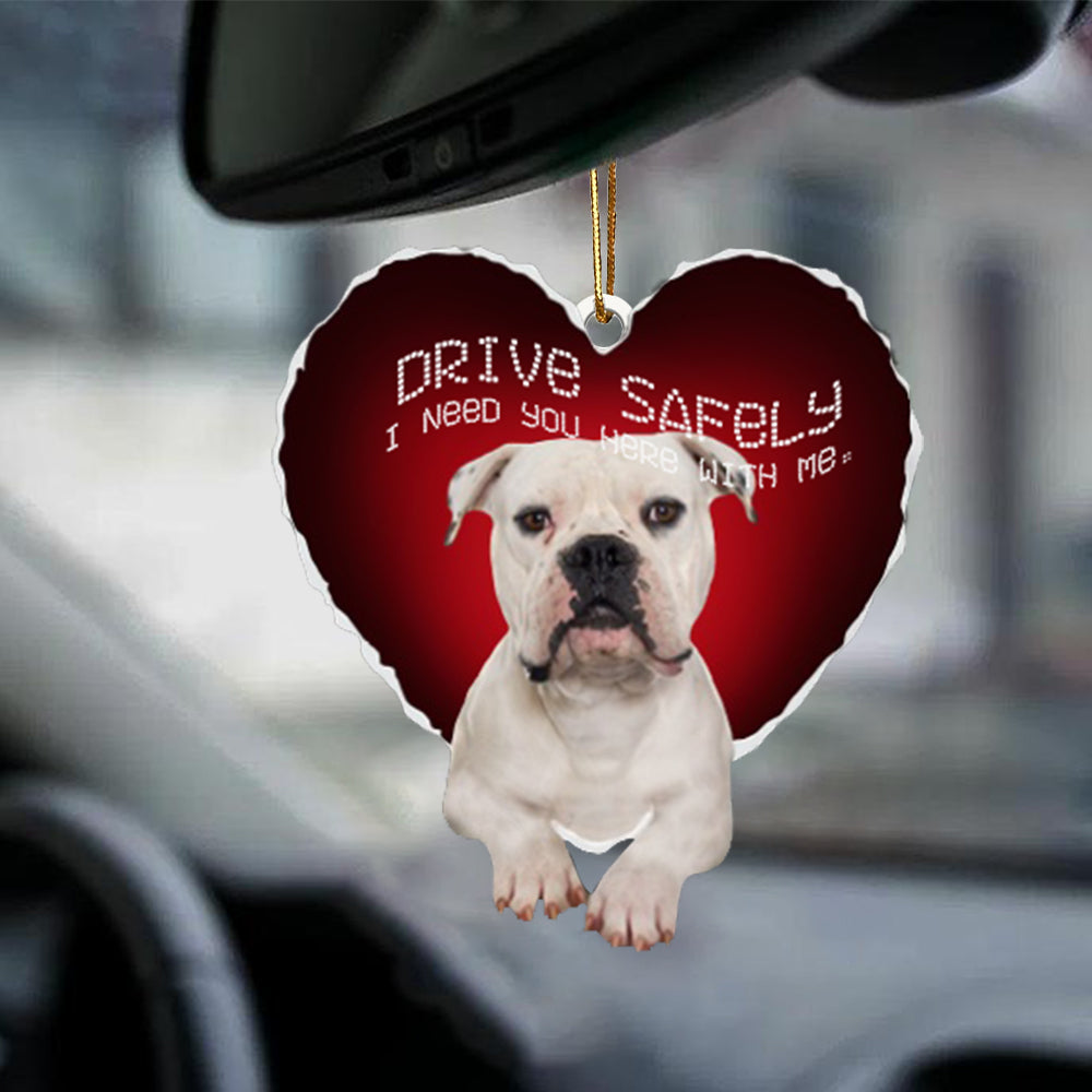 Pit-bull Drive Safely Car Ornament