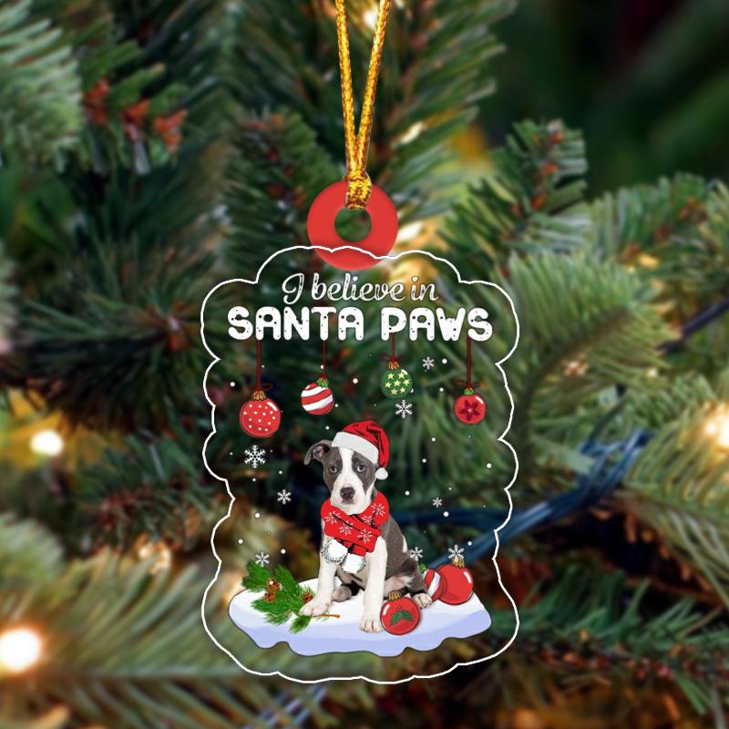 Pitbull Christmas Ornament