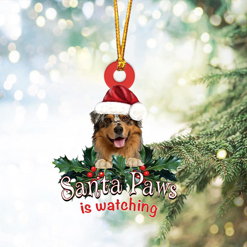 RED MERLE Australian Shepherd Christmas Car Ornament