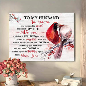 In Loving Memory Of Husband Poster Gift