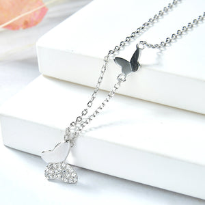 2021 New Style Fashion Butterfly Set Auger Necklace