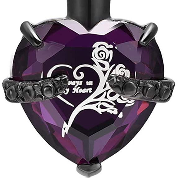 constantlife Crystal Heart Shape Cremation Jewelry Memorial Urn Necklace