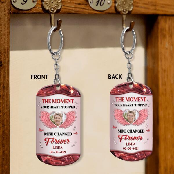 The Moment Your Heart Stopped Personalized Keychain