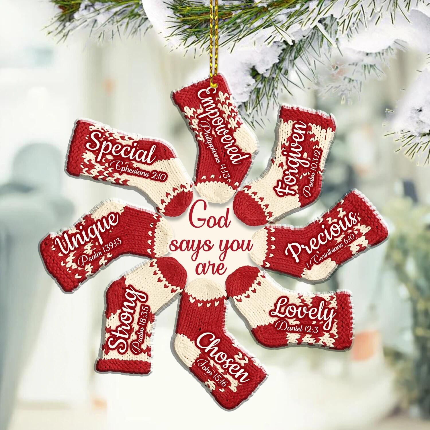 God Says You Are Socks Ornament