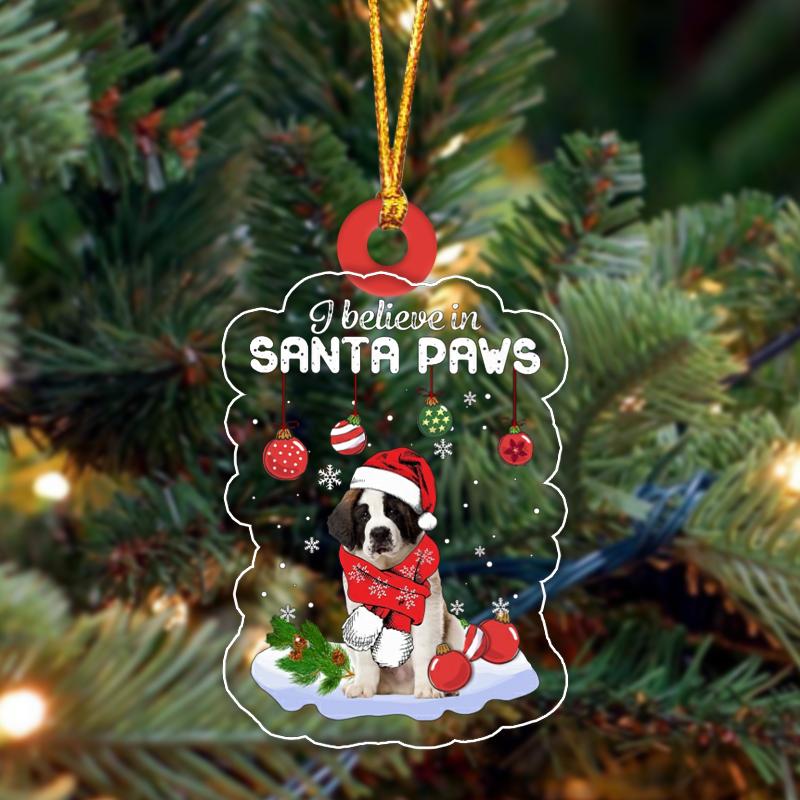 Saint Bernard Christmas Ornament