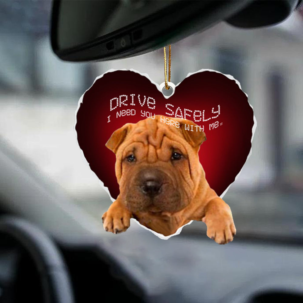 Shar-Pei Drive Safely Car Ornament