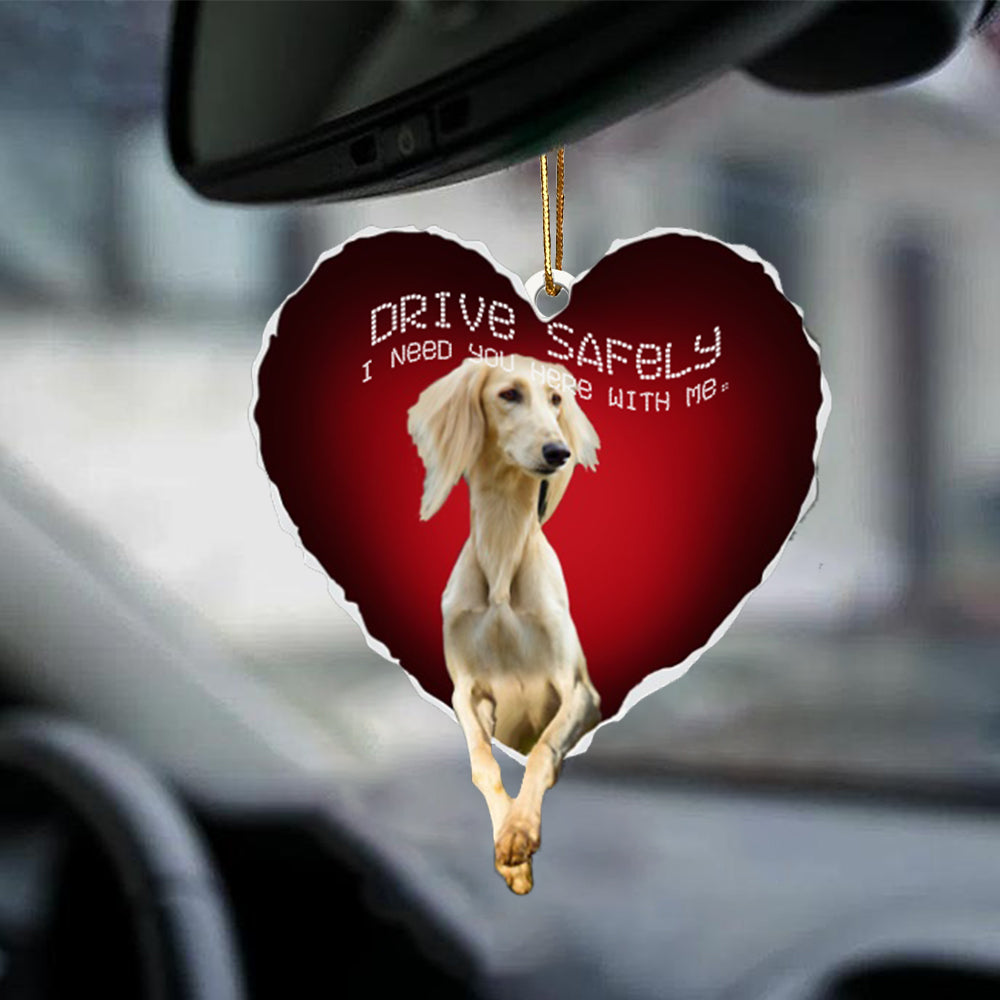 Sighthound Drive Safely Car Ornament