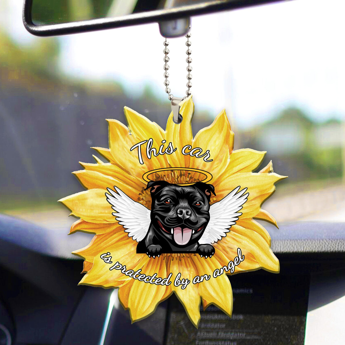 Stafforshire Bull Terrier1 Car ornament