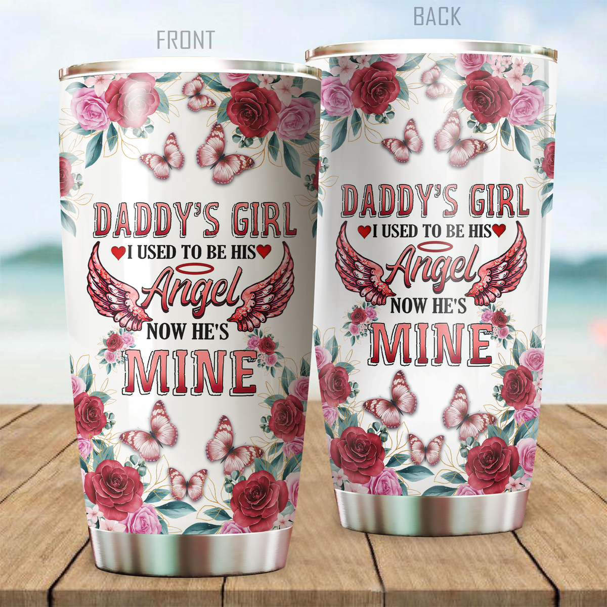 Tmarc Tee Butterfly Steel Stainless Steel Tumbler