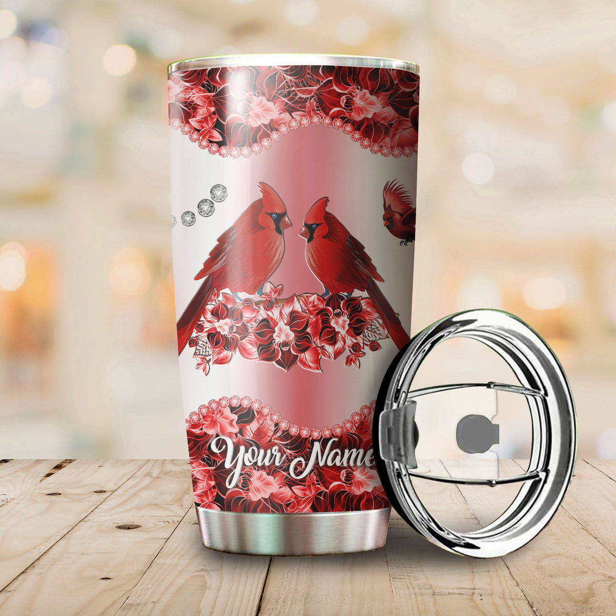 Memorial Cardinal Personalized Tumbler