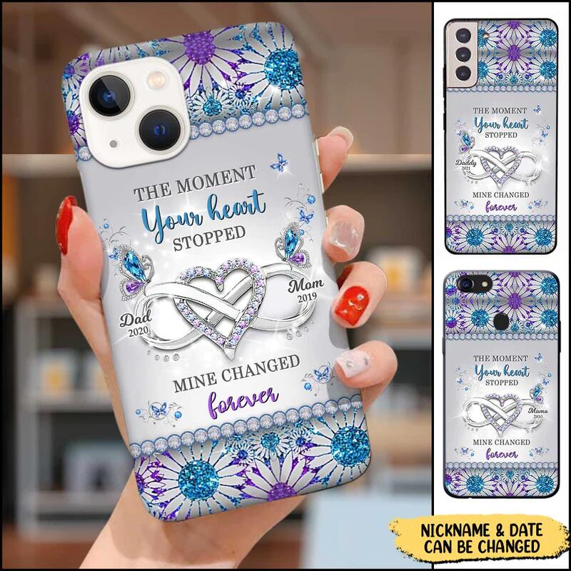 The Moment Your Heart Stopped Mine Changed Forever Personalized Phone Case