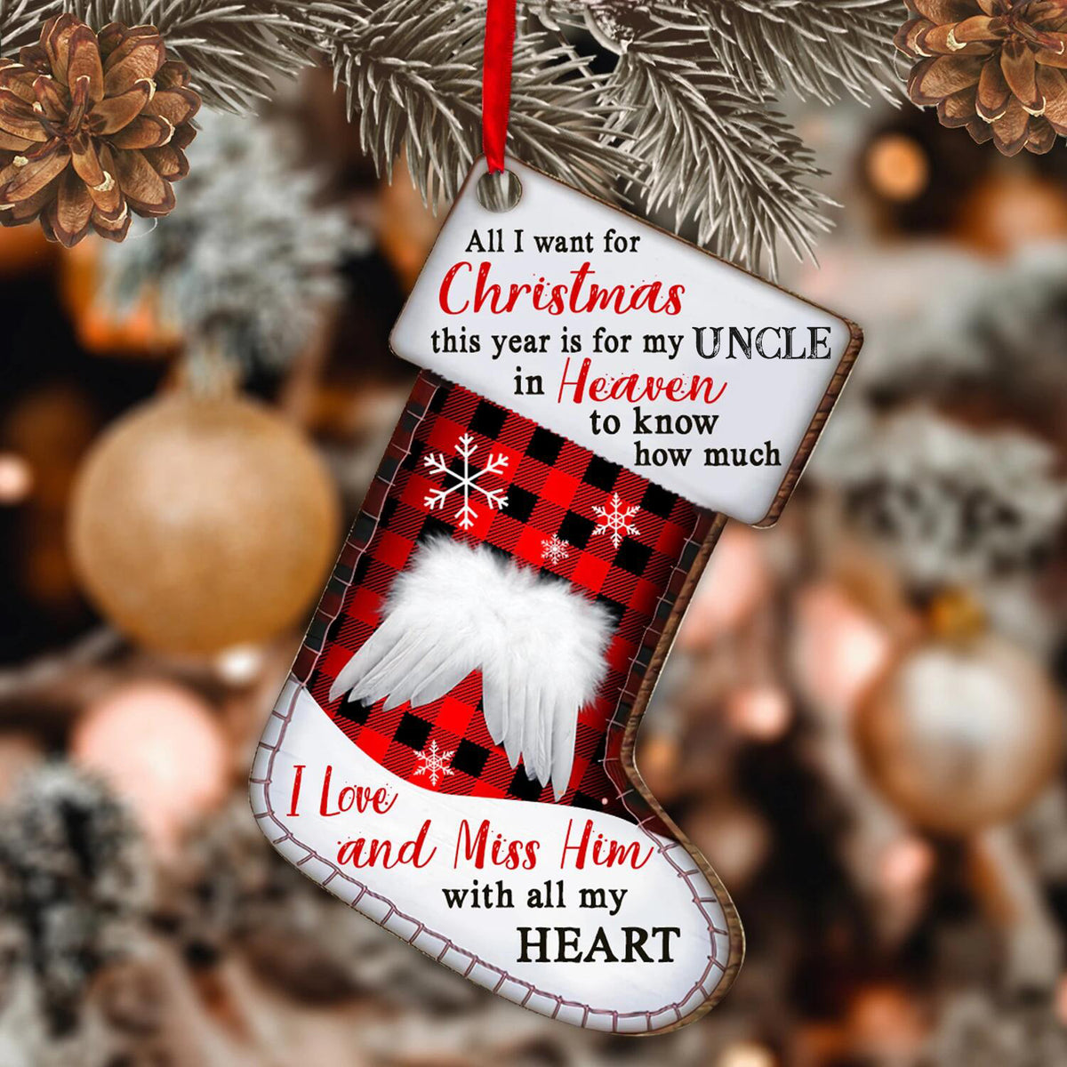 How Much I Miss You Christmas Ornament