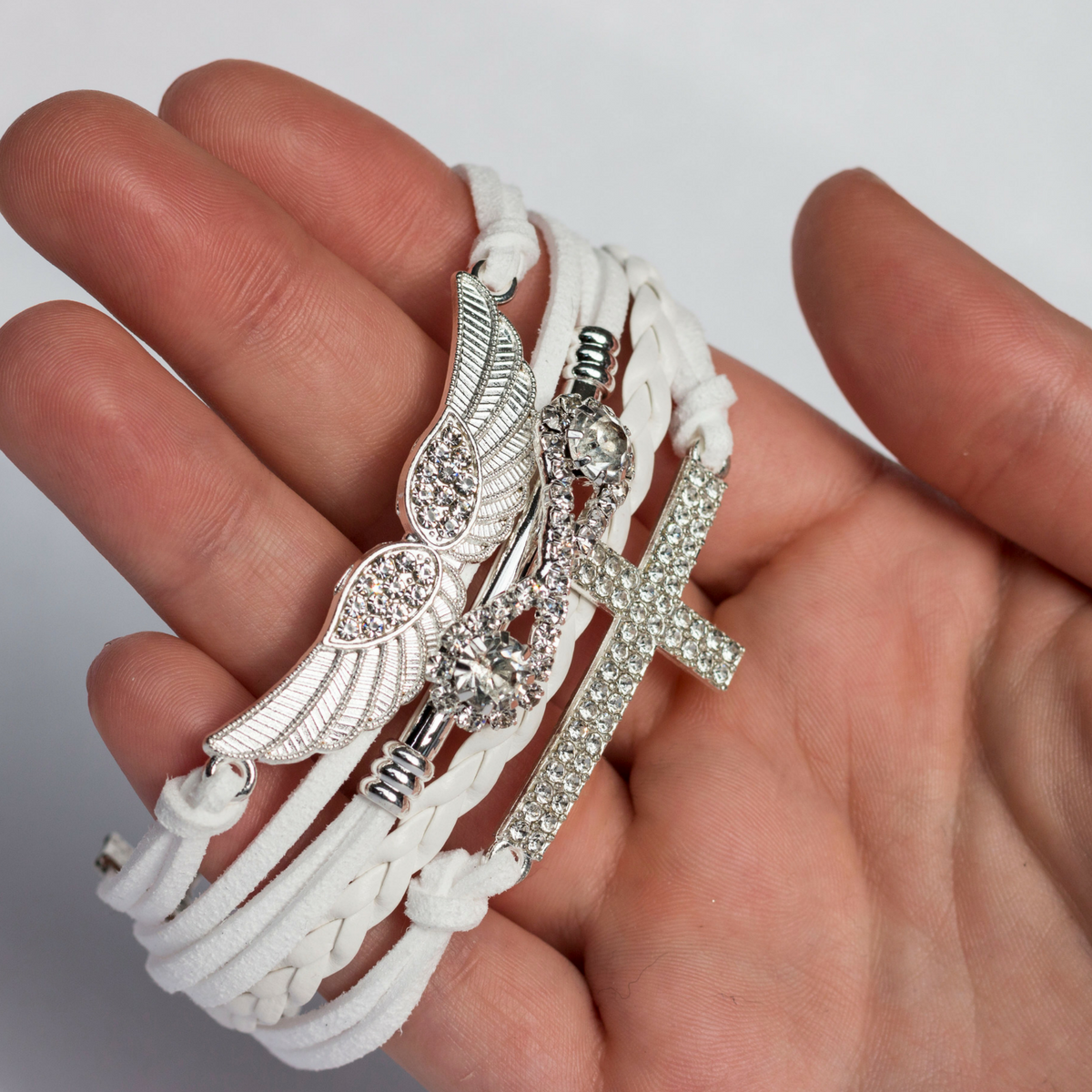 Angel Wings Cross Bracelet