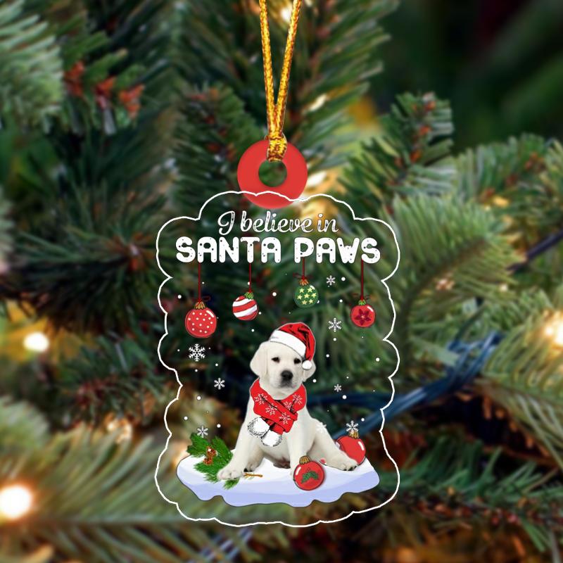 WHITE Labrador Christmas Ornament