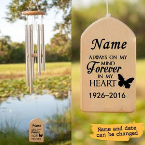 Personalized Memory Butterfly Wind Chime