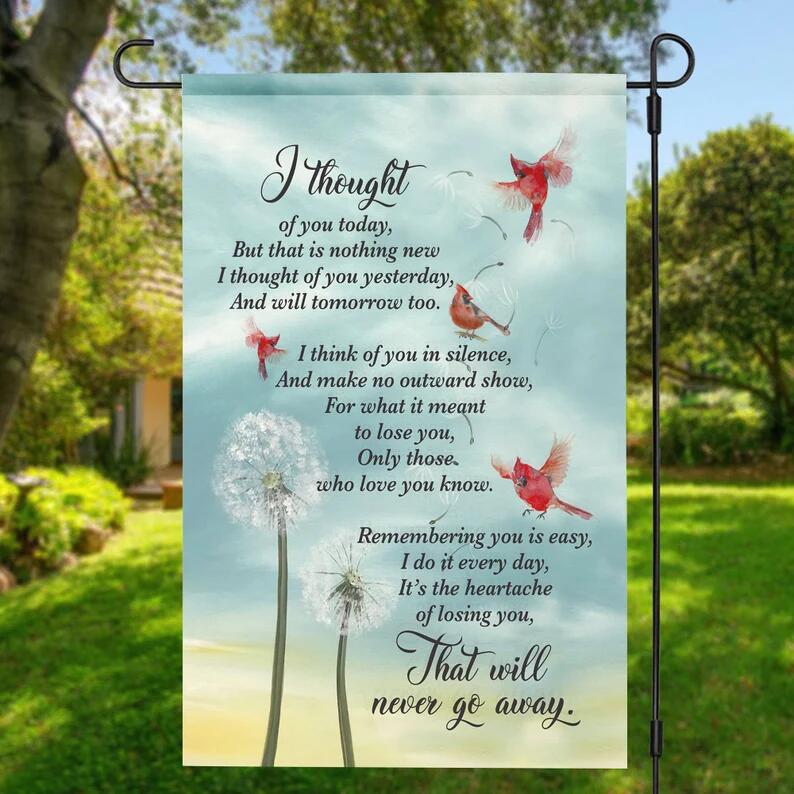 Memorial Cardinal HOUSE & GARDEN FLAG