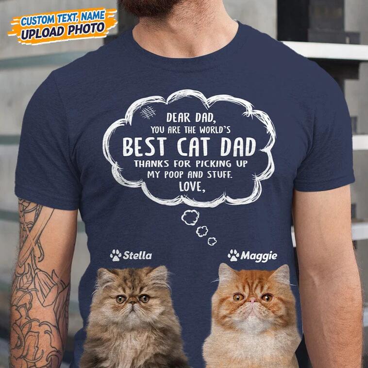 Upload Photo Dear Dog Cat  Mom Dad Personalized Shirt